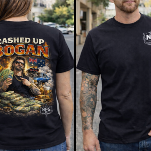 CASHED UP BOGAN TSHIRT