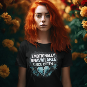 EMOTIONALLY UNAVAILABLE SINCE BIRTH TSHIRT