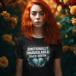 EMOTIONALLY UNAVAILABLE SINCE BIRTH TSHIRT