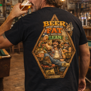 BEER DOESN'T MAKE YOU FAT IT MAKES YOU LEAN TSHIRT