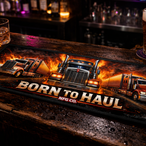 BORN TO HAUL BAR MAT RUNNER
