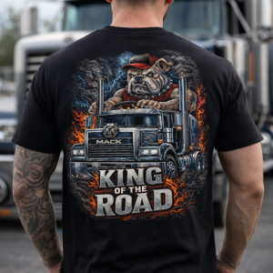 BULLDOG KING OF THE ROAD TSHIRT