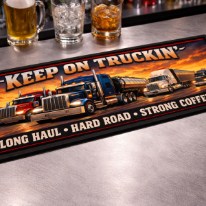 KEEP ON TRUCKIN BAR MAT RUNNER