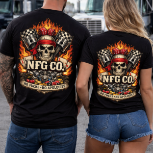 NFG CO. NO FUCKS NO APOLOGIES SKULL TSHIRT