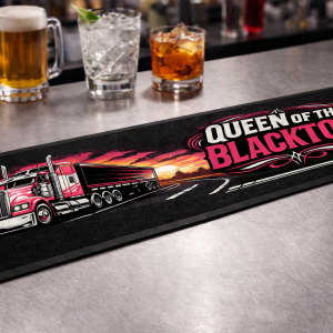 QUEEN OF THE BLACKTOP BAR MAT RUNNER