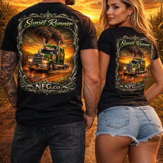 SUNSET RUNNER GREEN TSHIRT